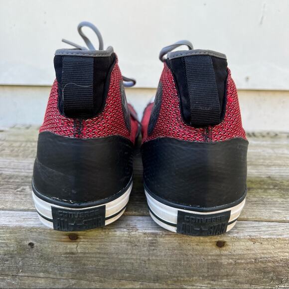 Converse all Star Syde Street Woven High Top Sneakers Maroon - Picture 4 of 7